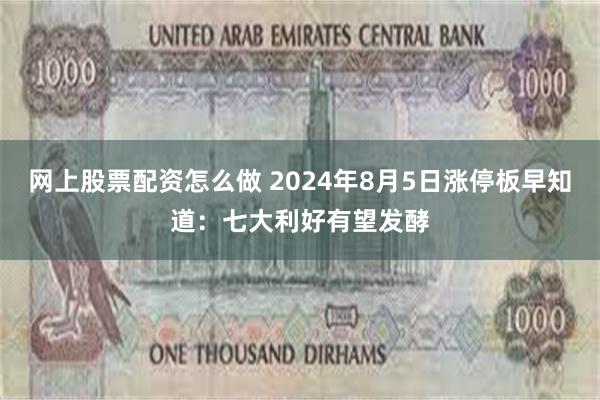 网上股票配资怎么做 2024年8月5日涨停板早知道：七大利好有望发酵